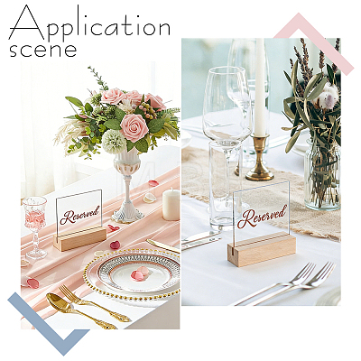1 Set 12Pcs Transparent Acrylic Guest Reservation Table Number DIY-GO0003-16-1