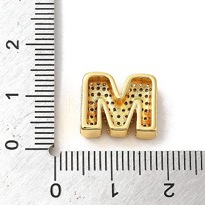 Brass Micro Pave Clear Cubic Zirconia Charms ZIRC-C009-01G-M-1