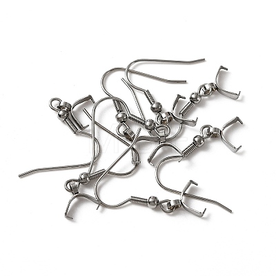 304 Stainless Steel Earring Hooks STAS-WH0035-14P-1