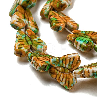 Spray Painted Synthetic Turquoise Beads Strands G-E617-A03-02-1