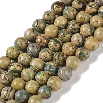 Natural Verdite Stone Beads Strands G-P530-B07-02-1