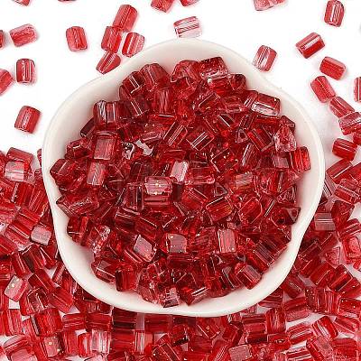 Transparent Spray Painted Glass Seed Beads SEED-L011-10A-11-1