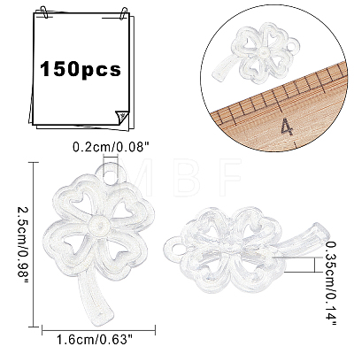 SUPERFINDINGS Transparent Acrylic Pendants TACR-FH0001-12-1