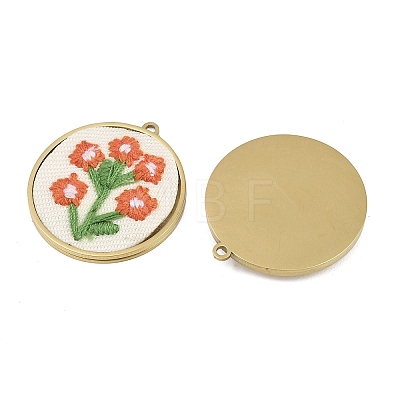 304 Stainless Steel & Embroidered Pendants SA-CBA1ED9-12G-1