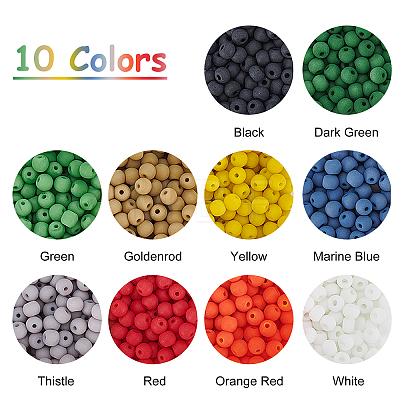 6/0 Frosted Colours & Transparent Glass Seed Beads SEED-FH0001-01A-1