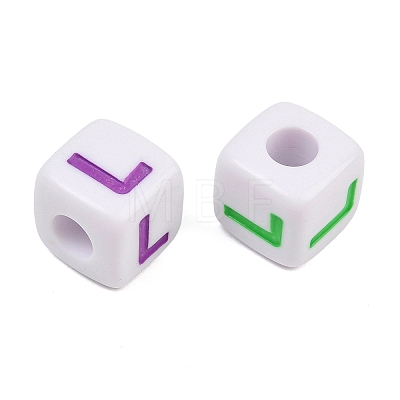 Opaque Acrylic Enamel European Beads AC-ACBA1794-04L-1