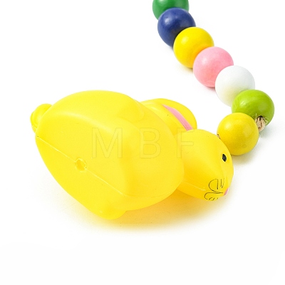 Easter Theme Plastic Rabbit Pendant Decorations HJEW-TAC0013-16C-1