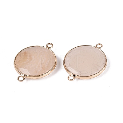 Natural Agate Connector Charms G-Q606-52G-1