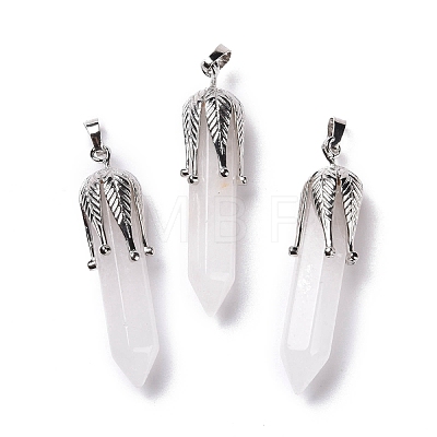Natural Quartz Crystal Big Pointed Pendants G-E059-03AS-09-1
