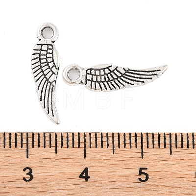 Tibetan Style Alloy Wing Pendants X-TIBEP-3344-AS-NR-1