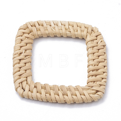 Handmade Reed Cane/Rattan Woven Linking Rings WOVE-Q075-16-1