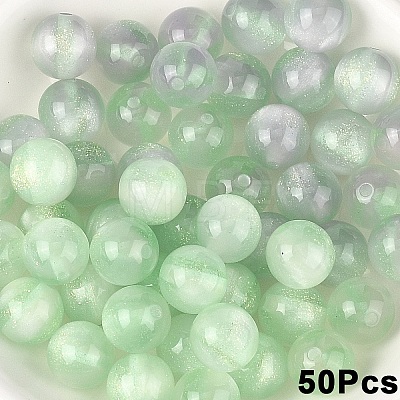 50Pcs Opaque UV Reactive Beads RESI-YW0005-93F-1