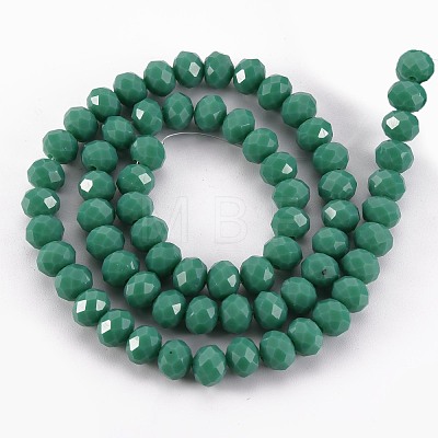 Opaque Solid Color Glass Beads Strands EGLA-A034-P8mm-D19-1