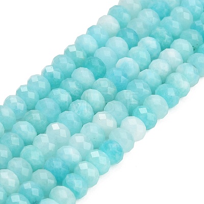 Faceted Dyed Natural White Jade Beads Strands GG-CBAE966-01A-R-1