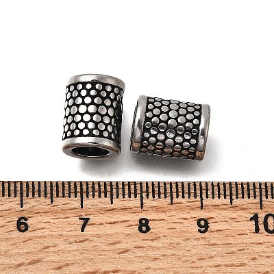 304 Stainless Steel European Tube Beads STAS-D382-08AS-1