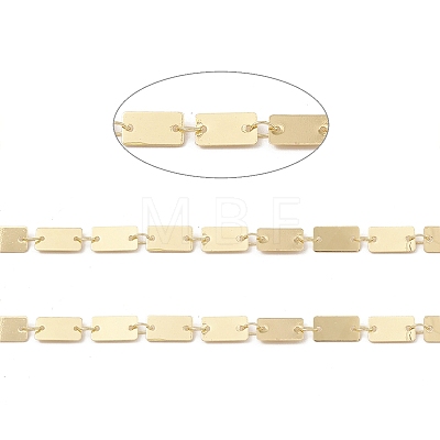 Brass Rectangle Link Chains CHC-M025-25G-1