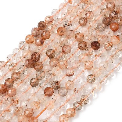 Natural Rutilated Quartz Beads Strands G-L622-C06-4mm-1