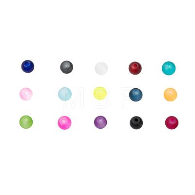 15 Colors Transparent Glass Beads FGLA-JP0001-01-4mm-1