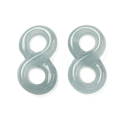 Natural Jadeite Connector Charms G-Z125-03-1