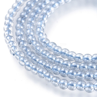 Electroplate Glass Beads Strands EGLA-I013-2mm-PL02-1