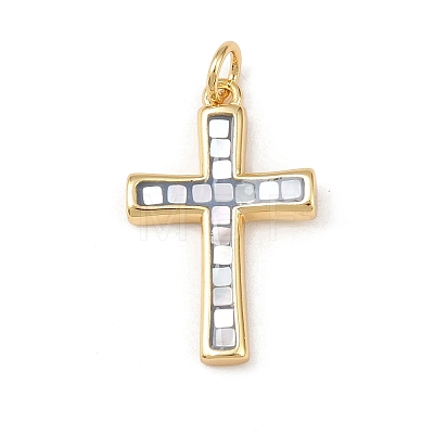 Brass Enamel Pendants KK-L255-07G-03-1