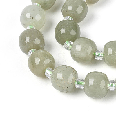 Natural Hetian Jade Beads Strands G-N353-08A-01-1