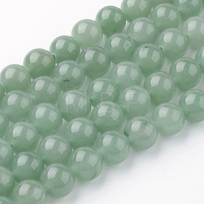 Natural Green Aventurine Bead Strands G-G735-63-12mm-1