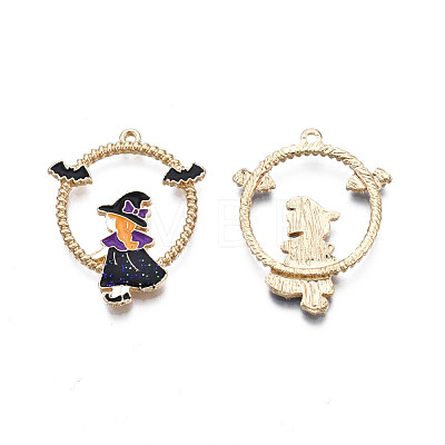 Halloween Alloy Enamel Pendants ENAM-N055-091-1