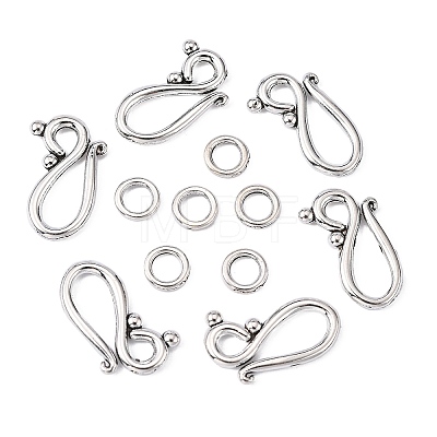 Tibetan Style Alloy Hook and Eye Clasps LS-X-LF1277Y-NF-1