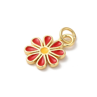 Rack Plating Brass Enamel Pendants KK-Z056-47G-04-1