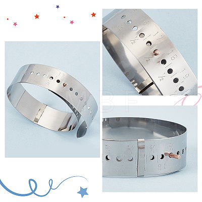Carbon Steel Bangle Measure Tools AJEW-WH0479-33P-1