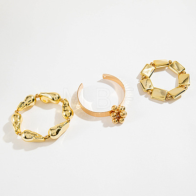 Rectangle Alloy & Iron Bangles Set FS-WGB93A7-01-1