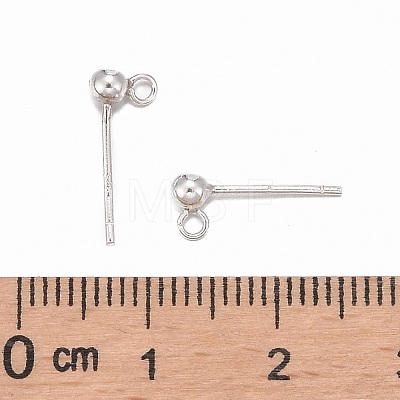 925 Sterling Silver Ear Stud Findings STER-K167-042B-S-1