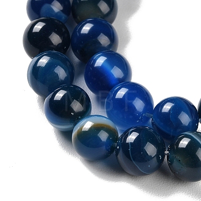 Natural Striped Agate/Banded Agate Beads Strands G-Z060-A01-B11-1