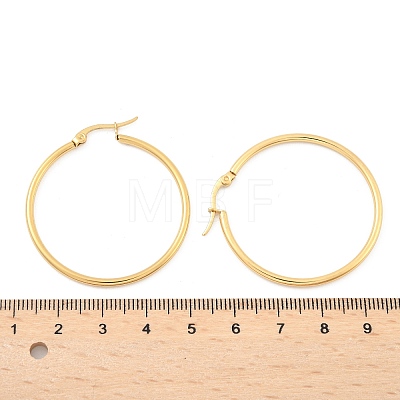Ion Plating(IP) 304 Stainless Steel Hoop Earrings EJEW-N0016-11G-F-1