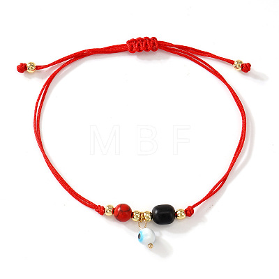 Bohemian Evil Eye Glass Charm Adjustable Bracelets LS-PL4267-1-1