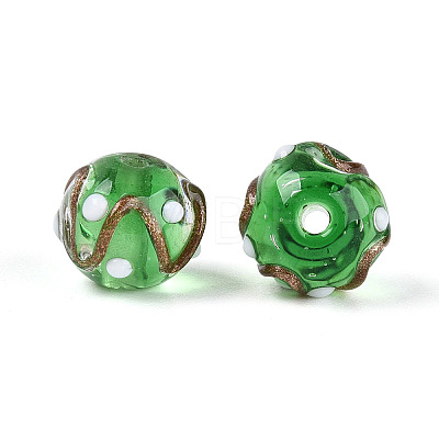 Handmade Gold Sand Lampwork Beads LAMP-N038-01C-1