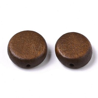Painted Natural Wood Beads WOOD-R265-11D-1