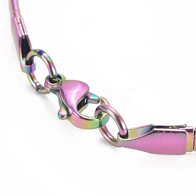 Ion Plating(IP) 304 Stainless Steel Chain Necklaces & Bracelets Sets SJEW-E334-01B-M-1