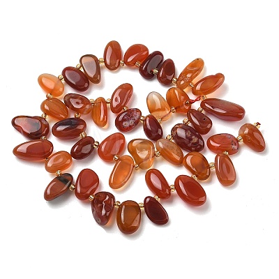 Natural Red Agate Beads Strands G-P604-A14-01-1