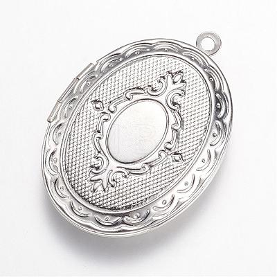 Brass Locket Pendants KK-N0116-054P-1
