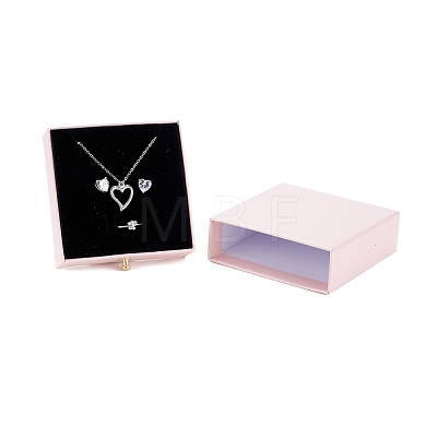 Square Paper Drawer Jewelry Set Box CON-C011-03A-05-1