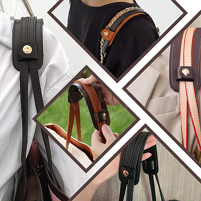 4 Sets 4 Colors PU Leather Shoulder Strap Pads PURS-BBC0001-10-1