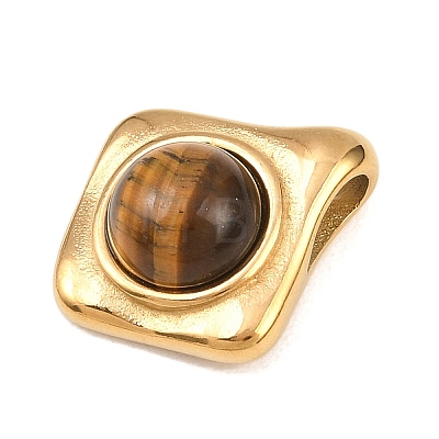 Natural Tiger Eye Pendants STAS-P434-02G-1