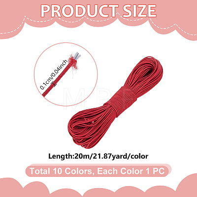200M 10 Colors Polyester Elastic Cord OCOR-GA0002-98-1