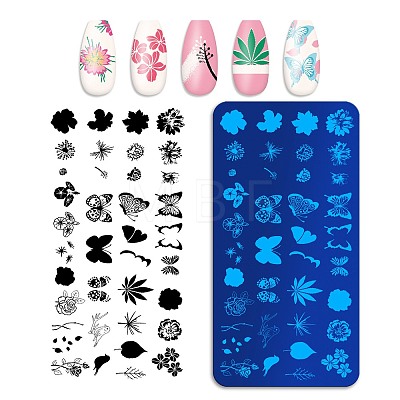 Tarnish Resistant 410 Stainless Steel Nail Art Stamping Plates MRMJ-P020-02P-01-1
