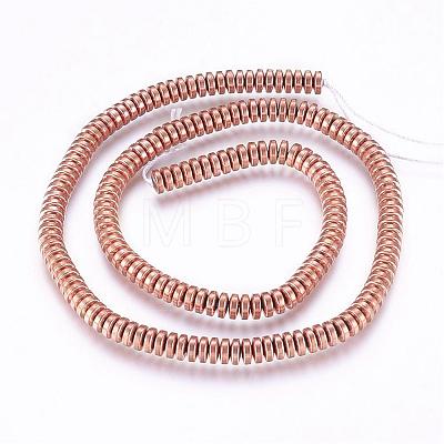 Electroplate Non-magnetic Synthetic Hematite Beads Strands G-P277-05-1