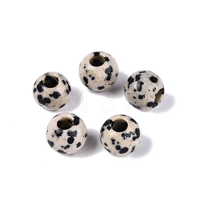 Natural Dalmatian Jasper European Beads G-Q607-02M-1