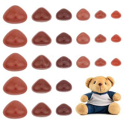 350Pcs 6 Style Flat Triangle Plastic Craft Noses DOLL-CA0001-01-1