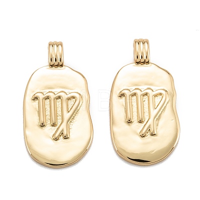 Brass Pendants KK-O140-20G-01-1